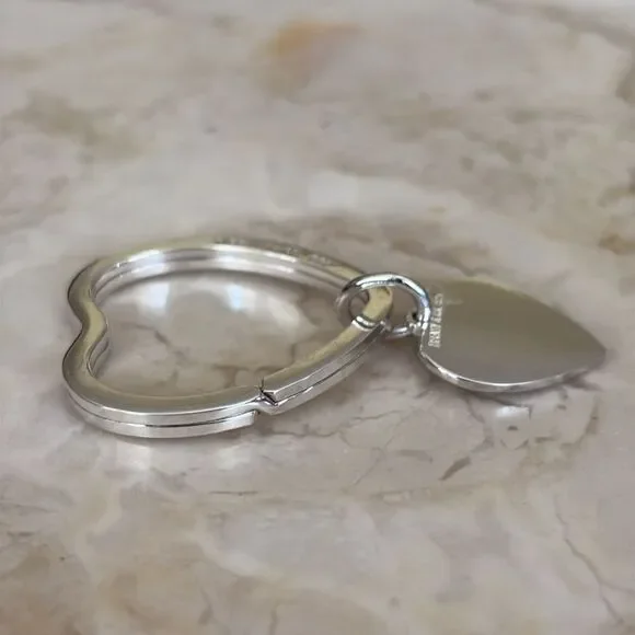 Tiffany & Co. Heart Tag Silver Key Ring 925 Sterling Silver - Picture 6 of 7